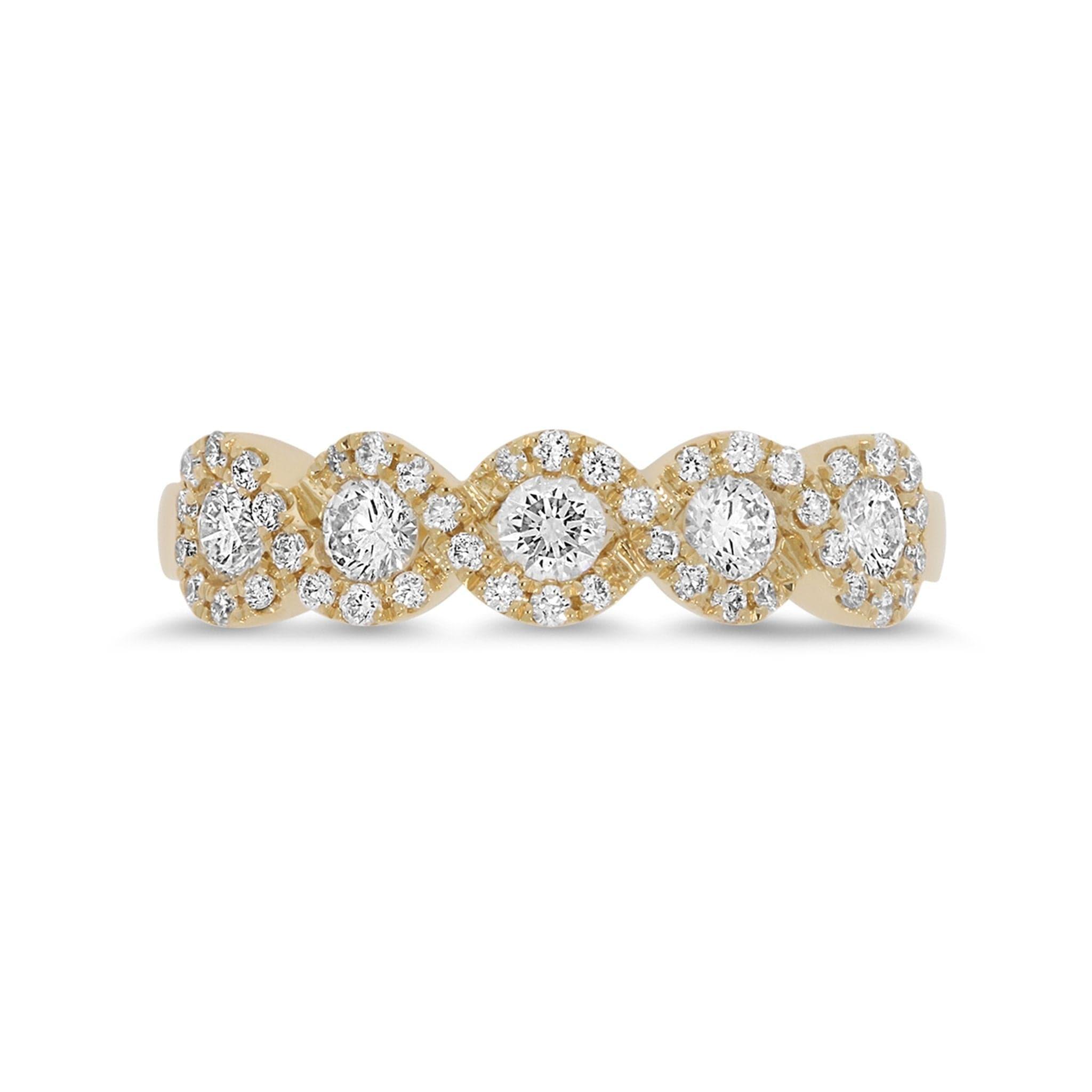 Twist Halo Diamond Ring